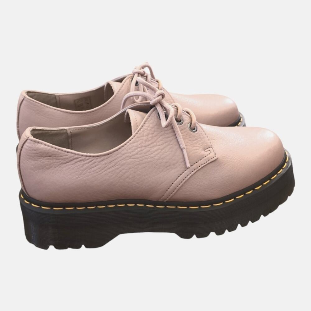 Dr. Martens‎ 1461 Quad leather derby Platform Oxfords Beige Men's Shoes Size 10 - Picture 2 of 12